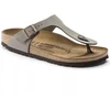 Birkenstock Gizeh Birko-Flor Nubuck Stone, Moteriški Šlepetės, Pilkšvai-Smėlinės, Reguliarus Plotis (43391)