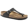 Birkenstock Gizeh NU Oiled Juodas Įprastos Basutės Moterims/Vyrams (0845251)