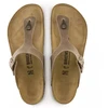 Birkenstock Gizeh Oiled Leather Tabako Rudas Plotis Moteriškos šlepetės (0943811)