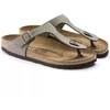 Birkenstock Gizeh Stone Birko-Flor moteriškos šlepetės siauriems kojoms, pilkos (0043393)
