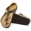 Birkenstock Gizeh Tobacco Brown siauros moteriškos šlepetės iš alyvuotos odos (0943813)