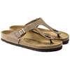 Birkenstock Gizeh Tobacco Brown siauros moteriškos šlepetės iš alyvuotos odos (0943813)