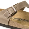 Birkenstock Gizeh Tobacco Brown siauros moteriškos šlepetės iš alyvuotos odos (0943813)