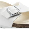 Birkenstock Madrid Birko-Flor Balta Balti Moteriškos Basutės, Įprastas Plotis (0040731)