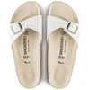 Birkenstock Madrid Birko-Flor Balta Balti Moteriškos Basutės, Įprastas Plotis (0040731)