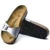 Birkenstock Madrid Birko-Flor Sidabro moteriškos šlepetės įprastas platus (0040411)