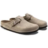Birkenstock moteriškos klumpės BOSTON BS 1019484 TABACCO BROWN (siauras modelis)
