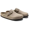 Birkenstock moteriškos klumpės BOSTON BS 1019484 TABACCO BROWN (siauras modelis)