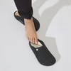 Birkenstock Zermatt Antracito spalvos vilnos veltinio šlepetės su pašiltinimu moterims/vyrams, įprasto pločio (1015090)