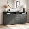 BLAGO komoda 190 cm antracito spalvos – modernus stilius ir funkcionalumas