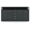 BLAGO komoda 190 cm antracito spalvos – modernus stilius ir funkcionalumas