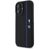 BMW BMHMP16S23SHEB Apple iPhone 16 6.1″ juodos spalvos kietas dėklas Silicone Hexagon Mėlyna Line MagSafe