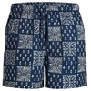 Blue Jack&Jones vyriški maudymosi šortai JPSTMAUI SHELL AOP SWIM SHORTS REG 12291808 PAGEENT Mėlynas