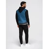 Men's denim jacket with knitted sleeves and hood - mėlynas and juodas V2 OM-JADJ-0220