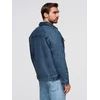 Men's denim katana jacket with washem - mėlynas V4 OM-JADJ-0219