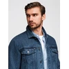Men's denim katana jacket with washem - mėlynas V4 OM-JADJ-0219