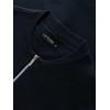 Blue Men's smooth zip sweater - navy mėlynas V1 OM-SWZS-0146