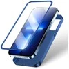 Blue priekinis ir galinis dangtelis iPhone 13 Pro + grūdinto stiklo ekrano apsauga mėlyna (JR-BP935 mėlynas)