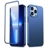 Blue priekinis ir galinis dangtelis iPhone 13 Pro + grūdinto stiklo ekrano apsauga mėlyna (JR-BP935 mėlynas)