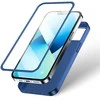 Blue priekinis ir galinis dangtelis iPhone 13 + grūdinto stiklo ekrano apsauga mėlyna (JR-BP927 mėlynas)