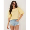 Moteriška palaidinė šviesiai geltona