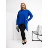 Tunika moterims plus size kobalto spalvos