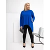 Tunika moterims plus size kobalto spalvos