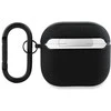 BMW BMA4SSLBK AirPods 4 ausinių dėklas juodos spalvos Geniune Leather Sidabrinis Logo