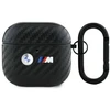 BMW BMA4WMPUCA2 AirPods 4 dėklas juodos spalvos Carbon Double Metal Logo