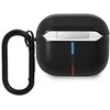 Dėklas BMW BMA322PVTK AirPods 3 gen dangtelis juodas/juodas Odinis išlenkta linija