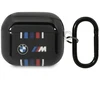 BMW BMA322SWTK AirPods 3 gen dėklas, juodos spalvos, su įvairiaspalvėmis linijomis