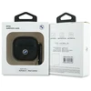 BMW BMA4SSLBK AirPods 4 dėklas juodos spalvos Geniune Leather sidabro spalvos Logo
