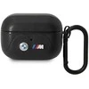 Dėklas BMW BMAP22PVTK AirPods Pro dangtelis juodas/juodas Odinis išlenkta linija