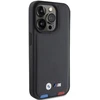 Dėklas BMW BMHCP15L22PTDK Apple iPhone 15 Pro 6.1″ juodos spalvos Leather Stamp Tricolor