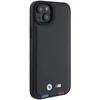 Dėklas BMW BMHCP15M22PTDK Apple iPhone 15 Plus / 14 Plus 6.7″ juodos spalvos Leather Stamp Tricolor