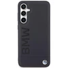 Originalus priekinio skydelio dėklas BMW BMHCS23FESLLBK, skirtas Samsung S23 FE (Leather Hot Stamp / juodas)