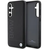 Originalus priekinio skydelio dėklas BMW BMHCS23FESLLBK, skirtas Samsung S23 FE (Leather Hot Stamp / juodas)