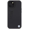 BMW BMHMP15SSLLBK Apple iPhone 15 14 13 6.1″ juodos spalvos Magsafe kietas dėklas Signature Logo Imprint
