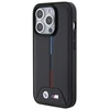 Dėklas BMW BMHCP15L22 PVTK Apple iPhone 15 Pro 6.1″ juodos spalvos kietas dėklas Quilted Tricolor