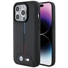 Dėklas BMW BMHCP15L22 PVTK Apple iPhone 15 Pro 6.1″ juodos spalvos kietas dėklas Quilted Tricolor