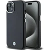Dėklas BMW BMHMP14S23PUFWK Apple iPhone 14 / 15 / 13 6.1″ juodos spalvos Signature Wrapped Metal MagSafe