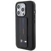 BMW Grip Stand Smooth & Perforated dėklas iPhone 15 Pro - juodas