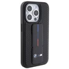 BMW Grip Stand Smooth & Perforated dėklas iPhone 15 Pro - juodas