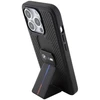 BMW Grip Stand Smooth & Perforated dėklas iPhone 15 Pro - juodas