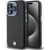 Dėklas BMW BMHMP15L23PUFWK Apple iPhone 15 Pro 6.1″ juodos spalvos Signature Wrapped Metal MagSafe
