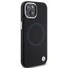 Dėklas BMW BMHMP15SSILBK2 Apple iPhone 15 14 13 6.1″ juodos spalvos Signature Liquid Silicone MagSafe