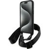 Dėklas BMW BMHCP15X23 PSVTK Apple iPhone 15 Pro Max 6.7″ juodos spalvos kietas dėklas M Edition Carbon Tricolor Line