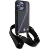 Dėklas BMW BMHCP15X23 PSVTK Apple iPhone 15 Pro Max 6.7″ juodos spalvos kietas dėklas M Edition Carbon Tricolor Line