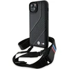Dėklas BMW BMHCP15S23PSCCK Apple iPhone 15 / 14 / 13 6.1″ juodos spalvos hardcase M Edition Carbon Stripe & Strap