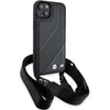 Dėklas BMW BMHCP15S23PSCCK Apple iPhone 15 / 14 / 13 6.1″ juodos spalvos hardcase M Edition Carbon Stripe & Strap